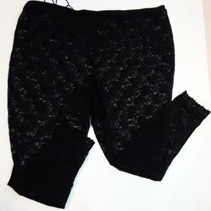 Lane Bryant black full lace leggings (0344)